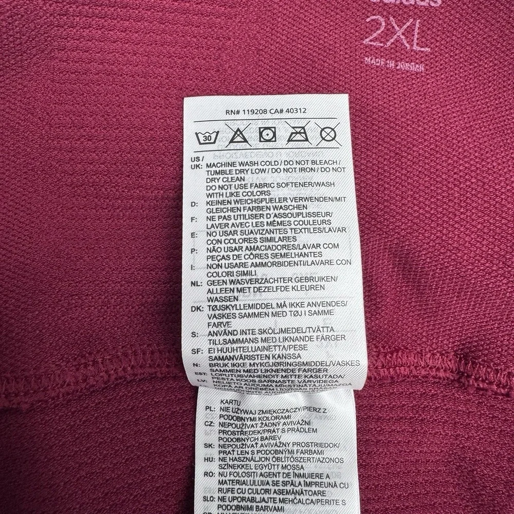 Adidas Mens 2XL Primeknit Maroon Football Jersey , Tech-fit